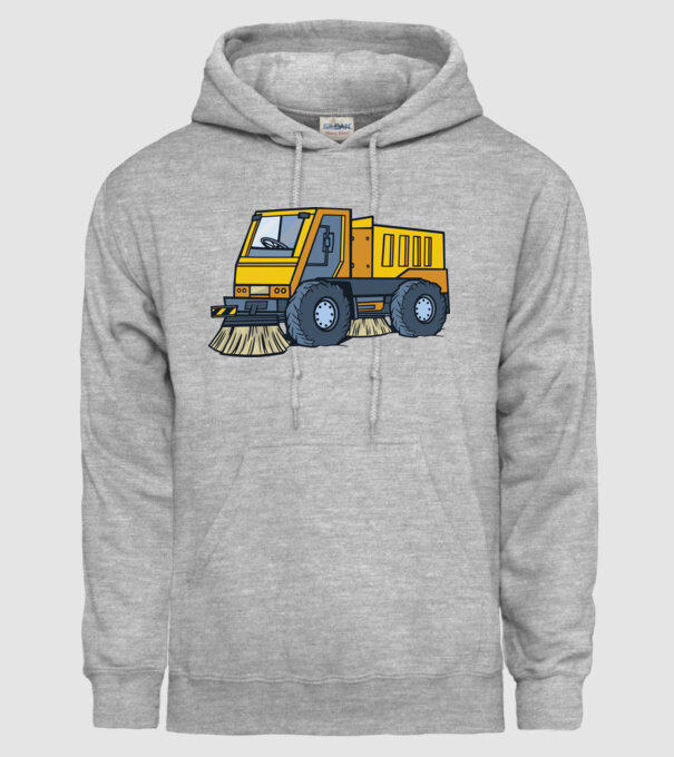 Camion spălare străzi model gri pe tricou
