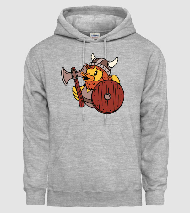 Rățușcă de cauciuc Viking model gri pe tricou
