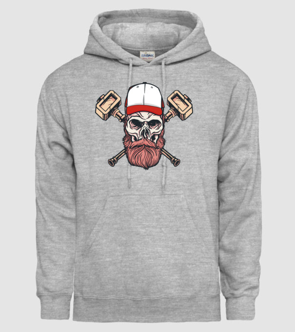 Craniu Viking model gri pe tricou