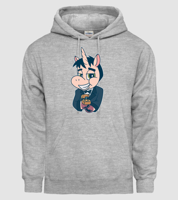 Mire unicorn model gri pe tricou