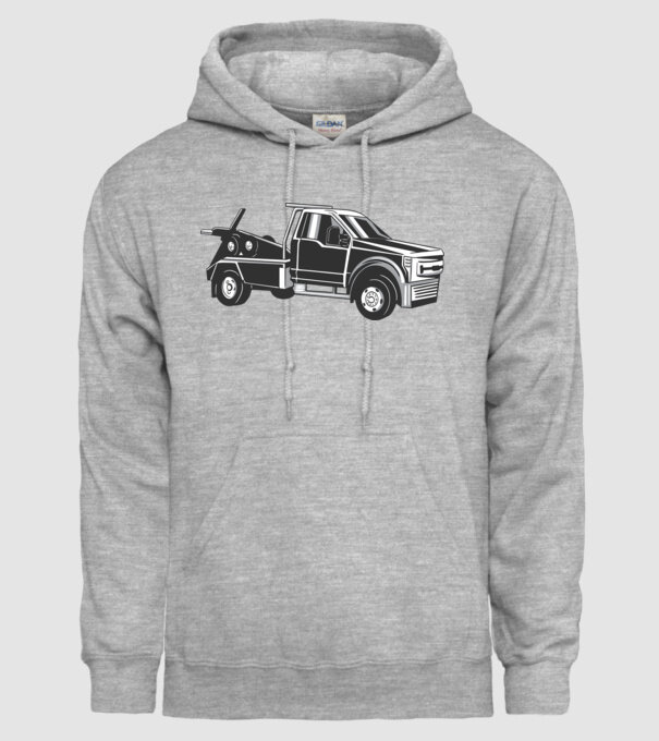 Mașină de remorcare model gri pe tricou
