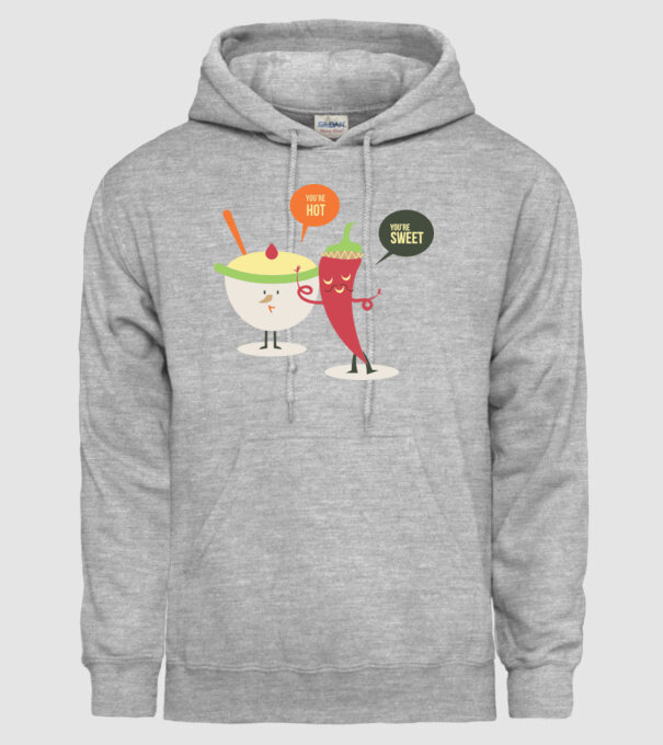You are hot - You are sweet model gri pe tricou