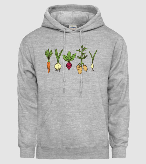 Legume model gri pe tricou