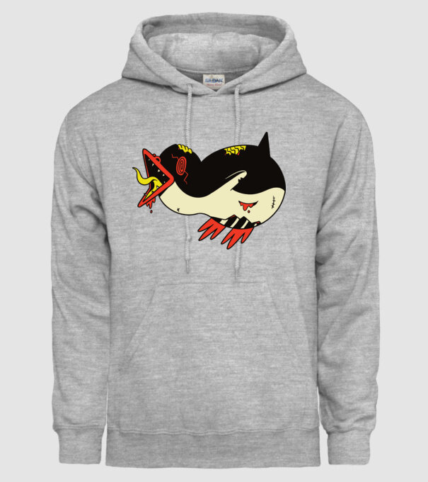 Pinguin Zombie model gri pe tricou