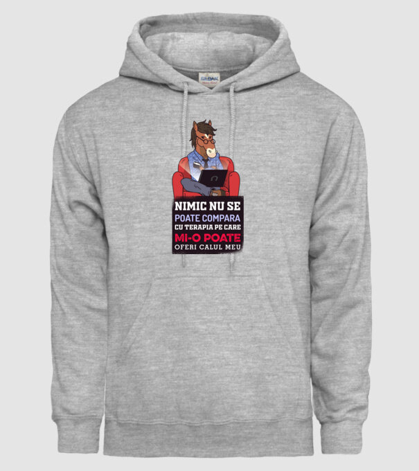 nimic nu se poate compara cu terapia pe care mi-o poate oferi calul meu model gri pe tricou