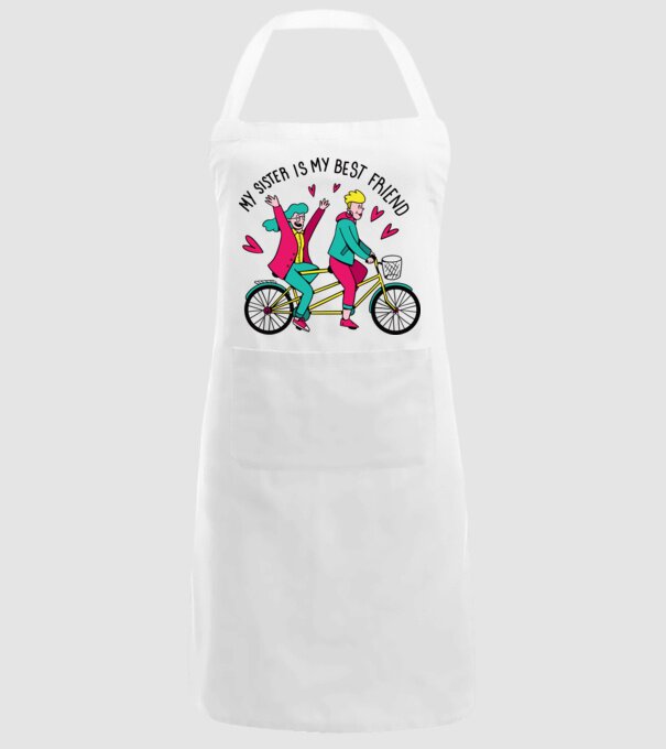 Sora mea este cea mai bună prietenă model alb pe tricou