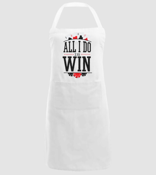 All I do is win Poker model alb pe tricou