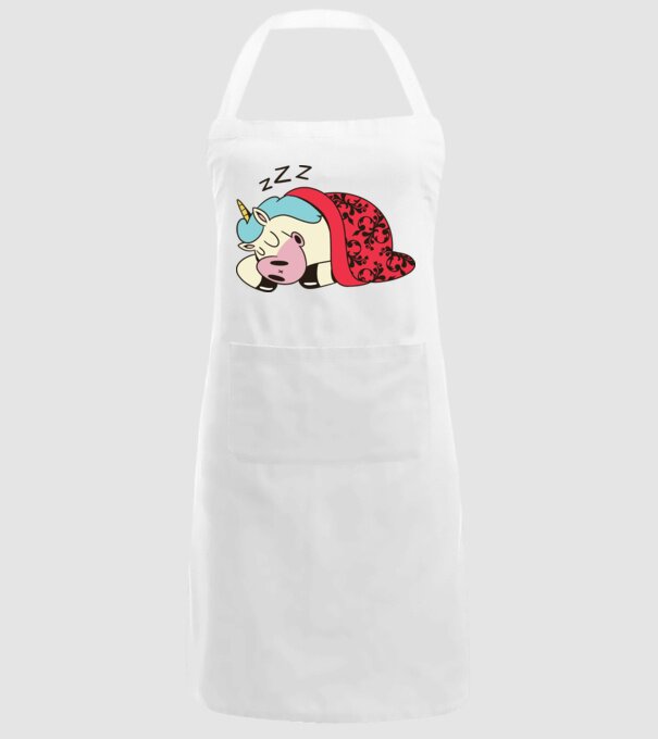 Unicorn adormit model alb pe tricou