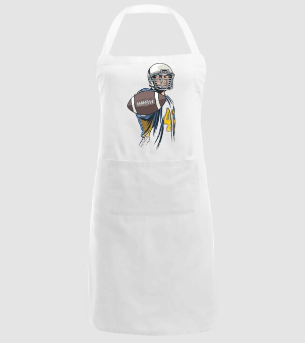 Jucător de fotbal American model alb pe tricou