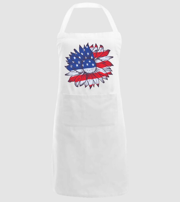 Floarea-soarelui americană Usa Sunflower model alb pe tricou