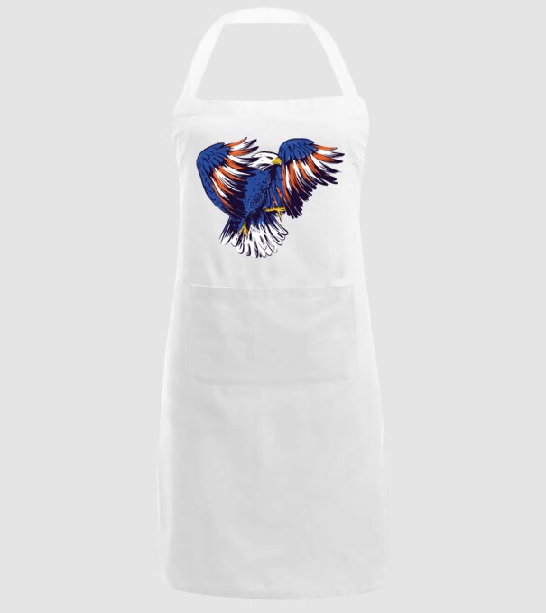 Vultur American model alb pe tricou