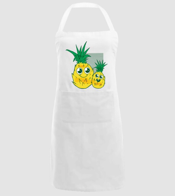 Familie Ananas model alb pe tricou