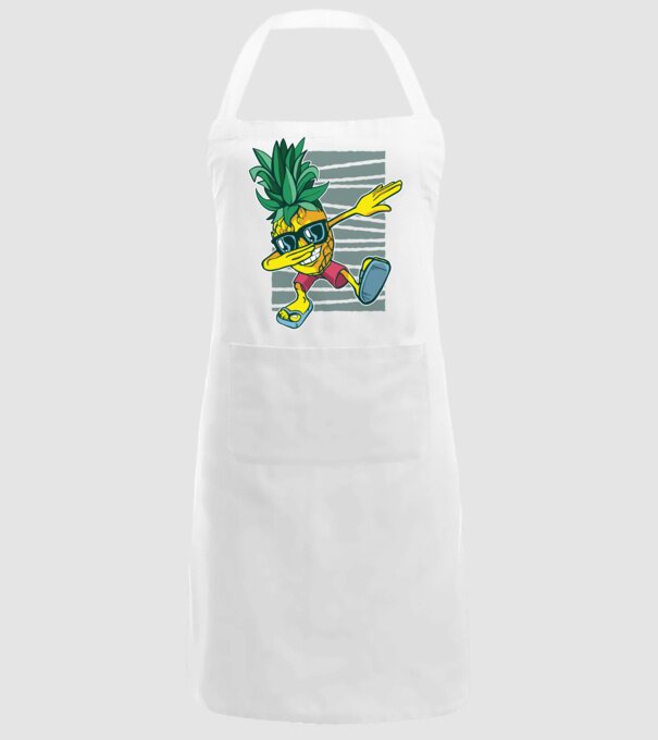 Ananas DAB dans model alb pe tricou
