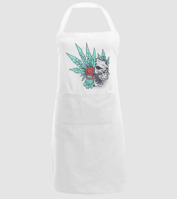 Ancient Skull model alb pe tricou