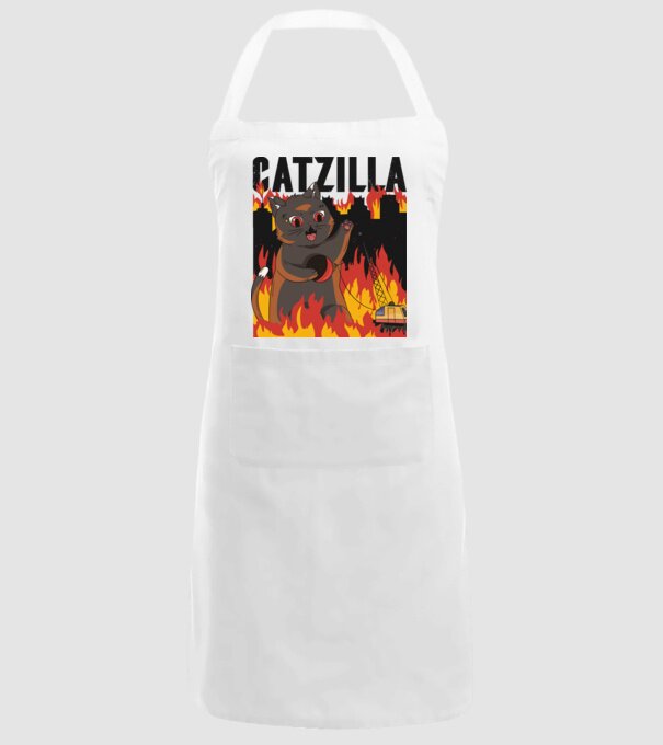 Anime Catzilla model alb pe tricou