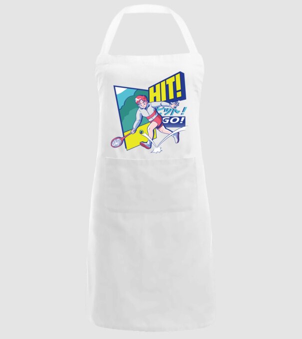 Anime Jucător de tenis băiat model alb pe tricou