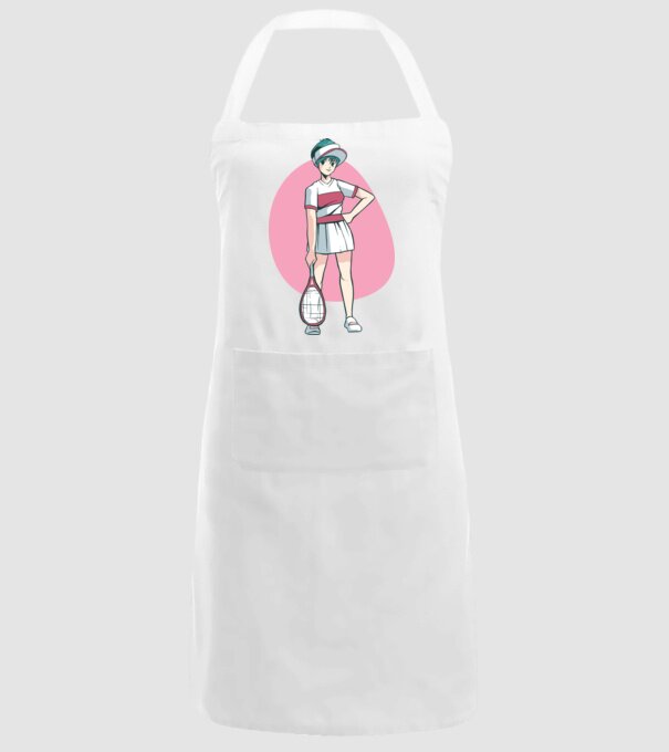 Anime Jucător de tenis fată model alb pe tricou