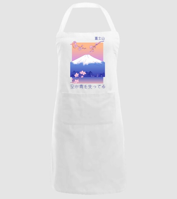Anime Vaporwave munte model alb pe tricou
