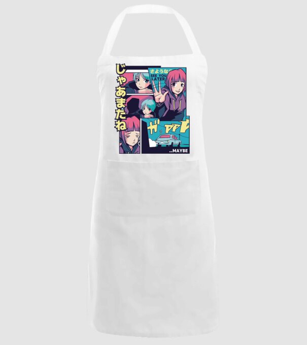Anime Vaporwave See you Later model alb pe tricou