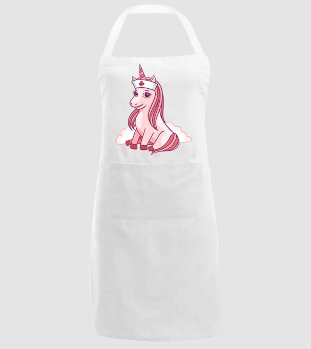 Îngrijitor unicorn model alb pe tricou