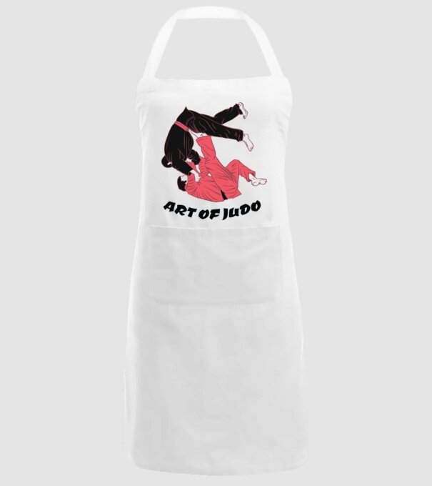 Art of Judo model alb pe tricou