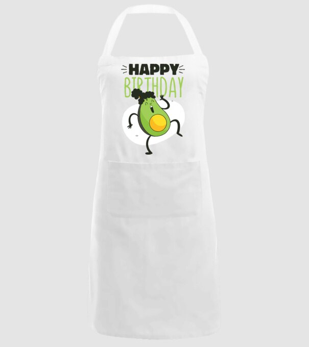 Avocado La mulți ani model alb pe tricou