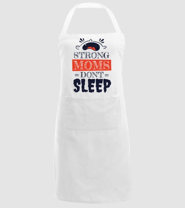 Mamele nu dorm niciodată model alb pe tricou