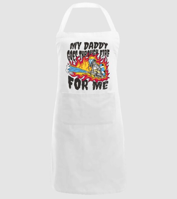 Tatăl meu trece și prin foc pentru mine model alb pe tricou
