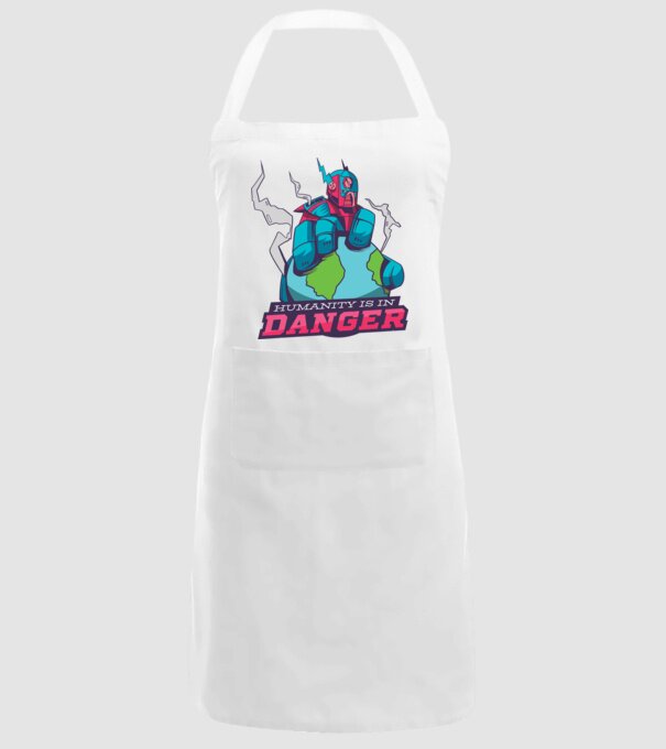Omenirea în pericol model alb pe tricou