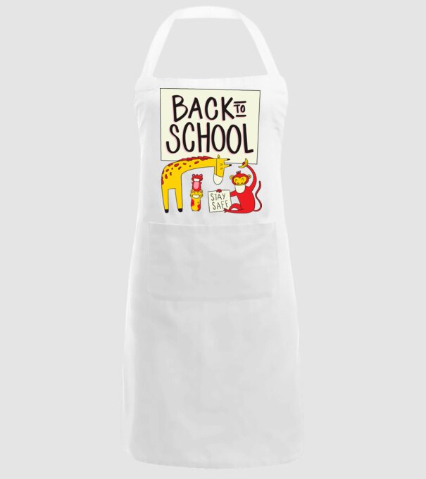 Back To School Animale model alb pe tricou