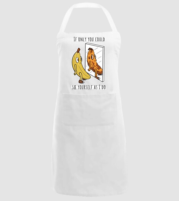 Oglindă Banană model alb pe tricou