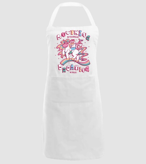 Orice este posibil Unicorn model alb pe tricou