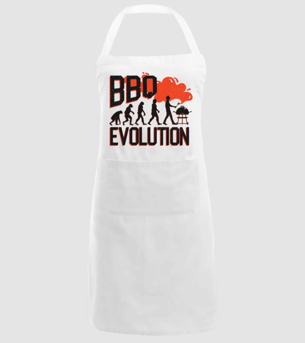 BBQ Evoluție Grătar model alb pe tricou