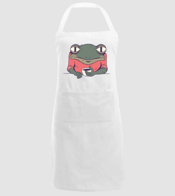 Broască Cafea model alb pe tricou