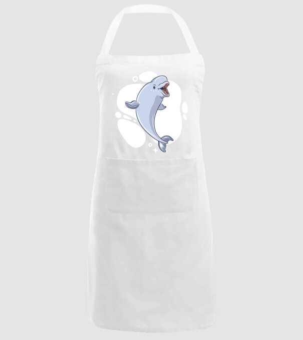 Balenă Beluga model alb pe tricou