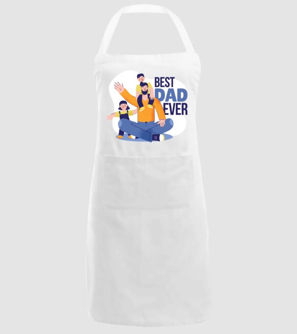 Best Dad ever - Cel mai bun tată model alb pe tricou
