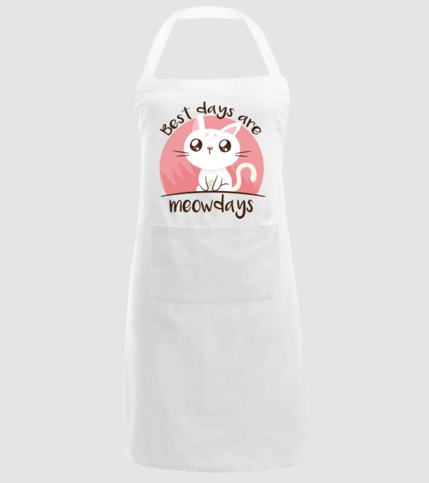 Best days are Meowdays model alb pe tricou