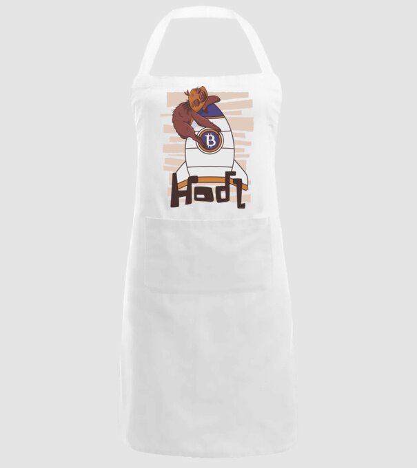 Bitcoin Hodl Leneș model alb pe tricou