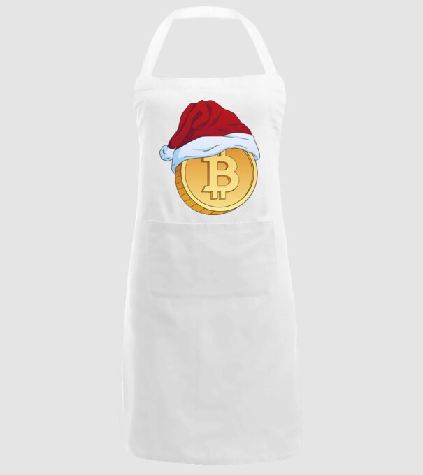 Crăciun Bitcoin model alb pe tricou