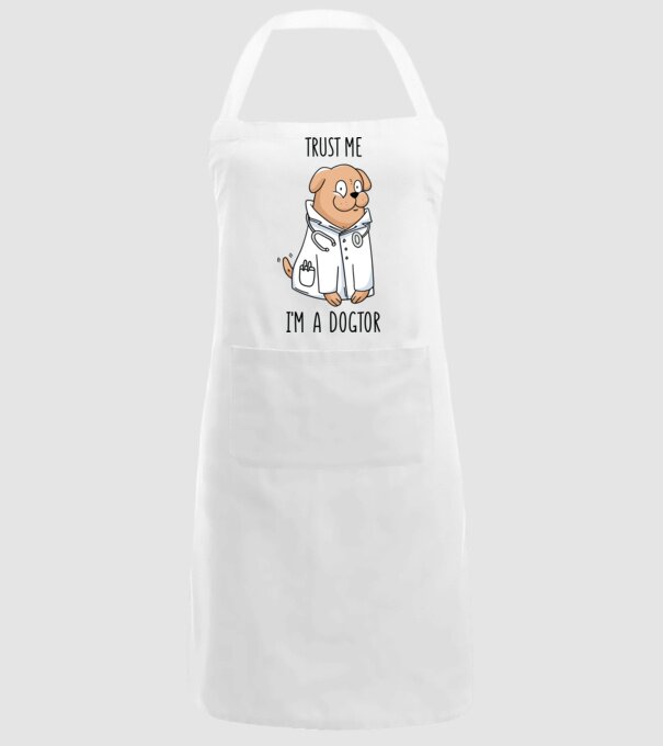 Ai încredere, sunt un Dogtor model alb pe tricou