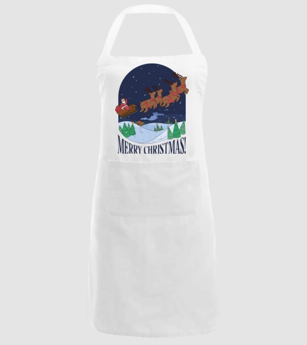 Crăciun Fericit Moș Crăciun cu reni model alb pe tricou