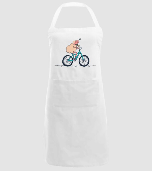 Miel cu bicicletă model alb pe tricou