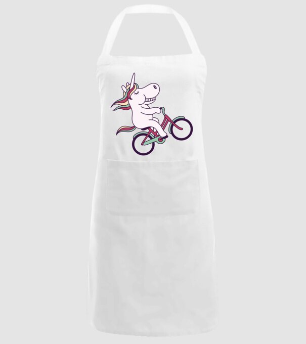 unicorn cu bicicletă model alb pe tricou
