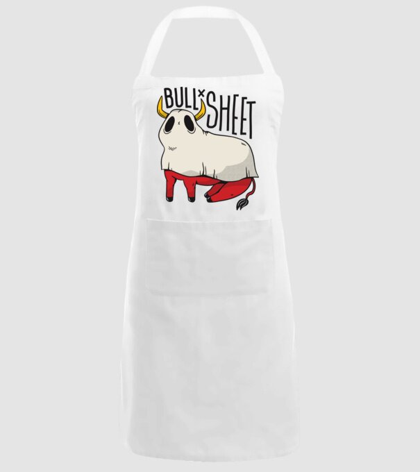 Bull sheet model alb pe tricou