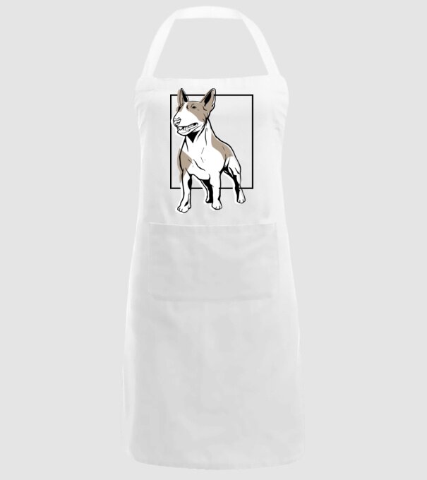 Tricou cu Câine Bull Terrier model alb pe tricou