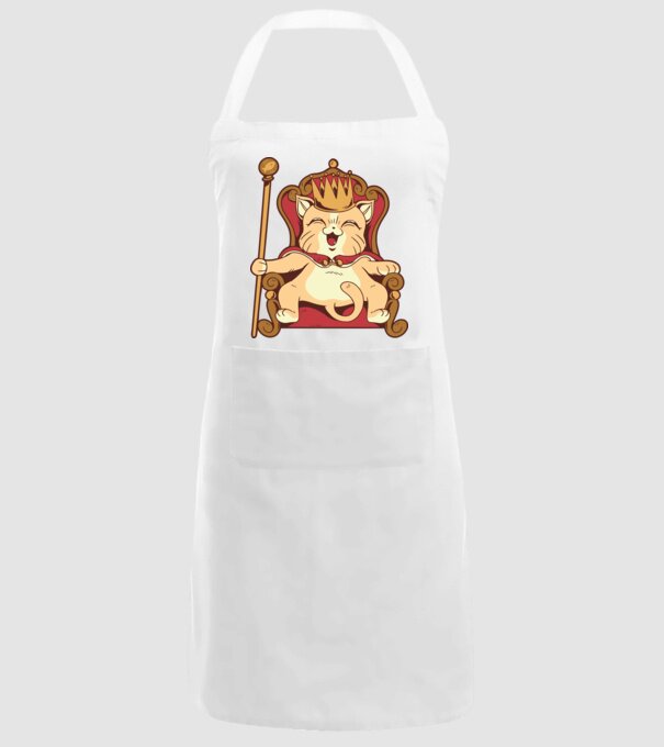 Cat King Pisică rege model alb pe tricou