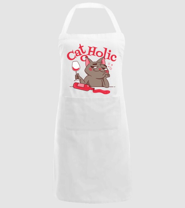 Catoholic - iubitor de pisici model alb pe tricou