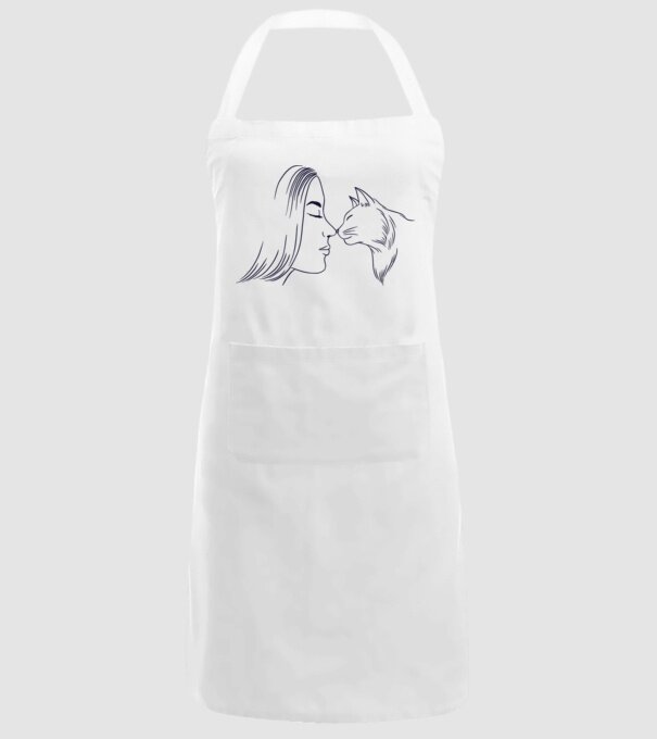 Dragoste Pisică model alb pe tricou