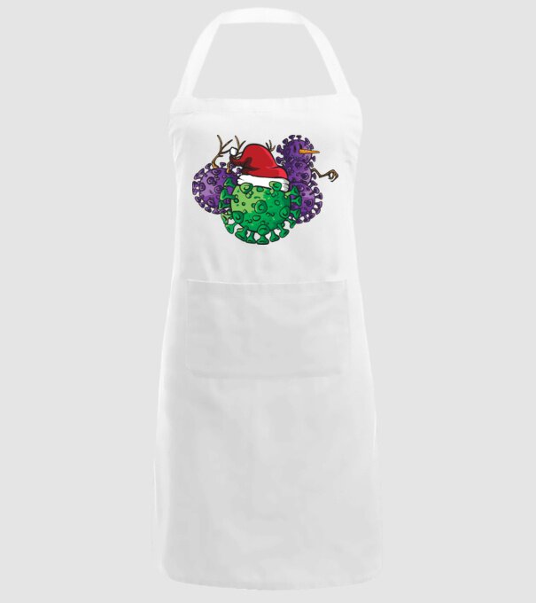 Christmas Covid model alb pe tricou