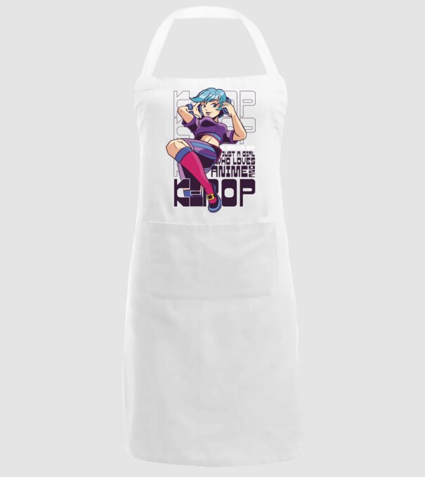 Doar o fată căreia îi place Anime și K-Pop model alb pe tricou